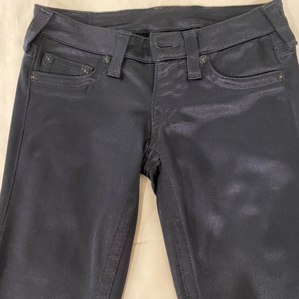 True Religion Black Satin Pants